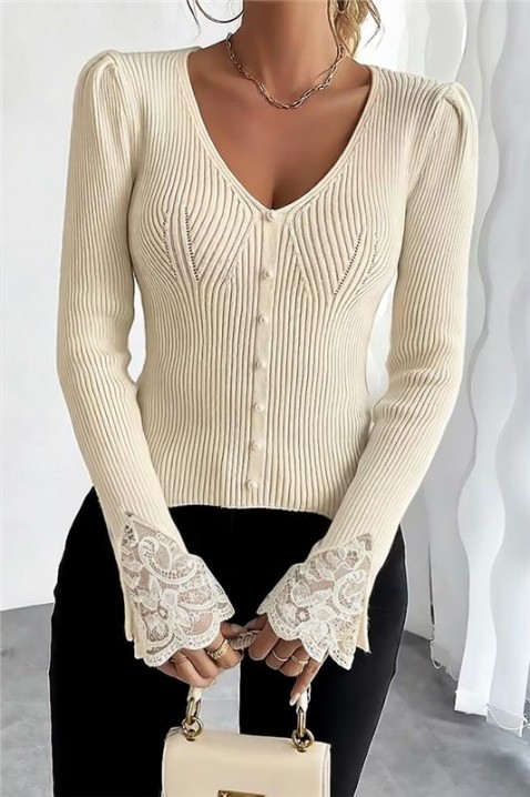 Ženska bluza ZLOVELDA ECRU, Boja: drap, IVET.HR - MODERNA ODJEĆA