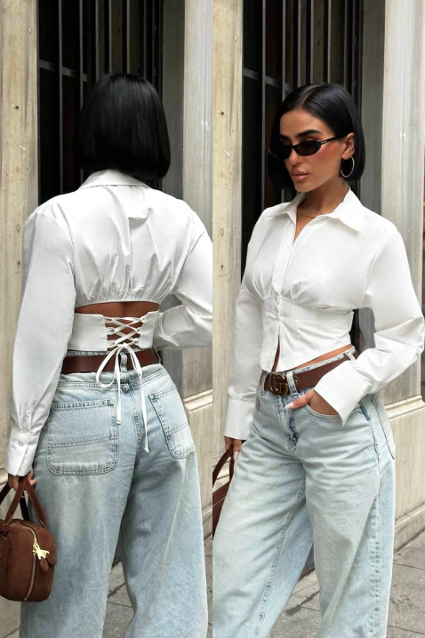 Ženska košulja BANSOLTA WHITE, Boja: bijela, IVET.HR - MODERNA ODJEĆA