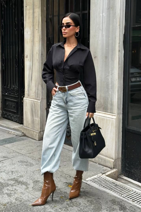 Ženska košulja BANSOLTA BLACK, Boja: crna, IVET.HR - MODERNA ODJEĆA