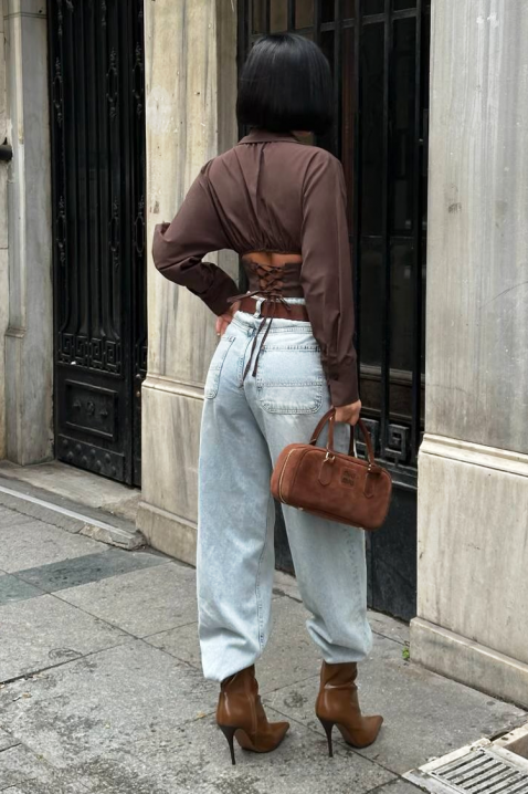 Ženska košulja BANSOLTA BROWN, Boja: smeđa, IVET.HR - MODERNA ODJEĆA