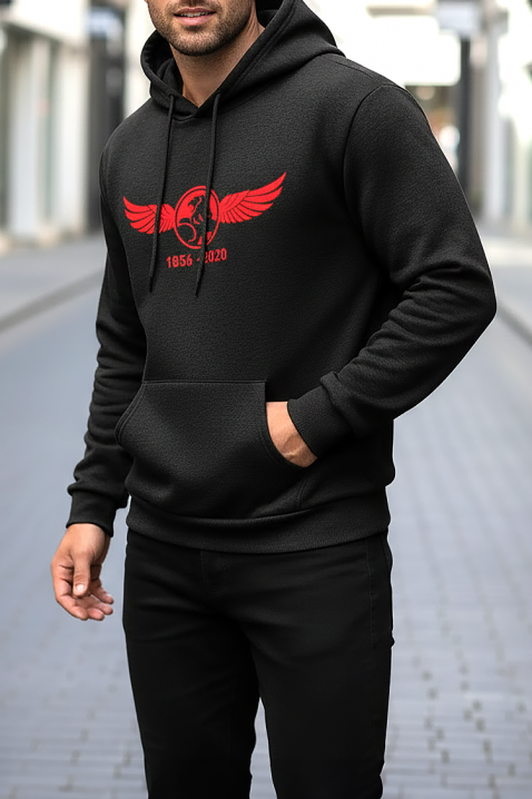 Muška dukserica MIKELO, Boja: crna, IVET.HR - MODERNA ODJEĆA