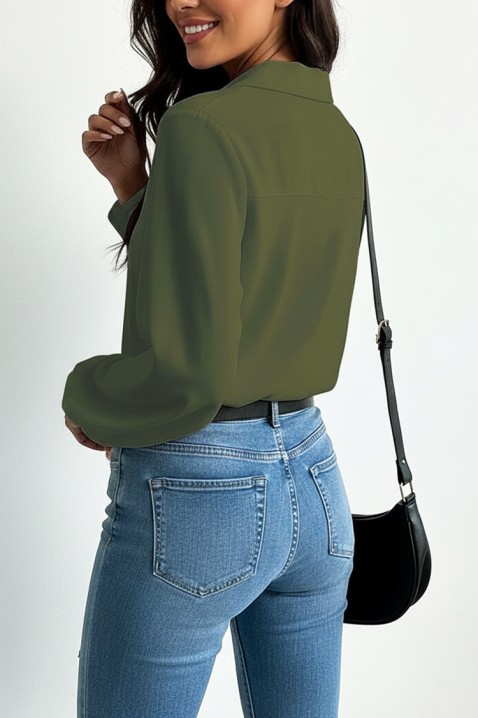 Ženska bluza MIOHEZA KHAKI, Boja: kaki, IVET.HR - MODERNA ODJEĆA