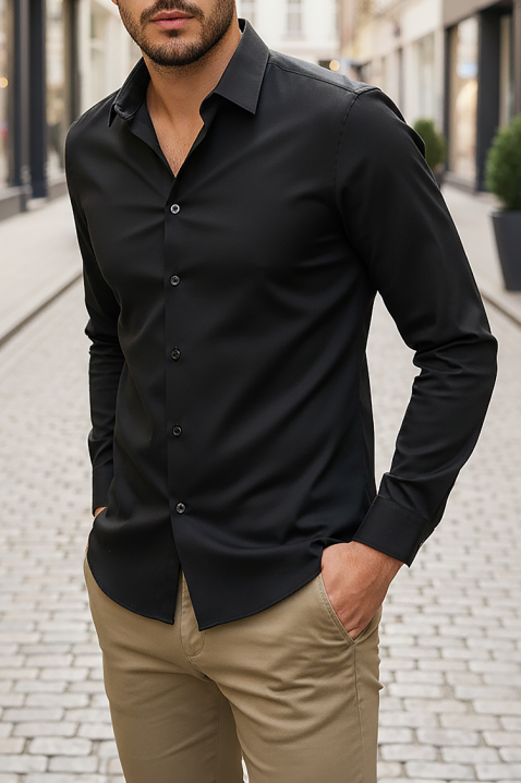 Muška košulja FERIZO BLACK, Boja: crna, IVET.HR - MODERNA ODJEĆA