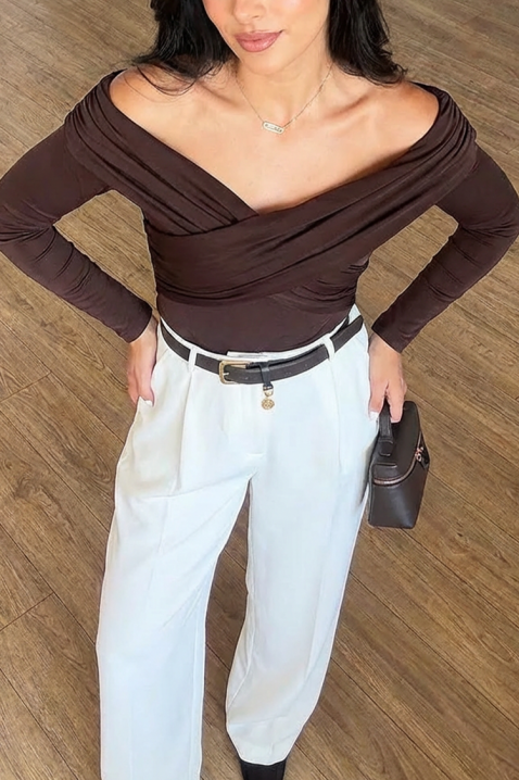 Ženska bluza DIOVERA BROWN, Boja: smeđa, IVET.HR - MODERNA ODJEĆA