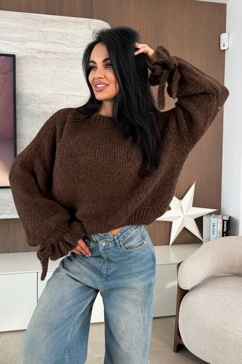 Džemper ZARELDA BROWN, Boja: smeđa, IVET.HR - MODERNA ODJEĆA