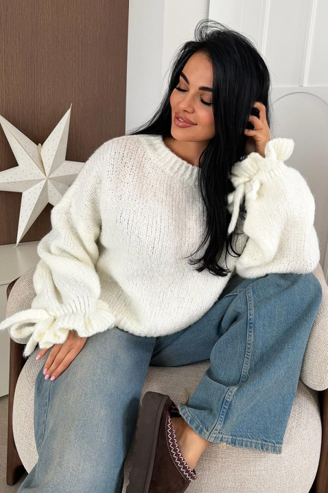 Džemper ZARELDA WHITE, Boja: bijela, IVET.HR - MODERNA ODJEĆA