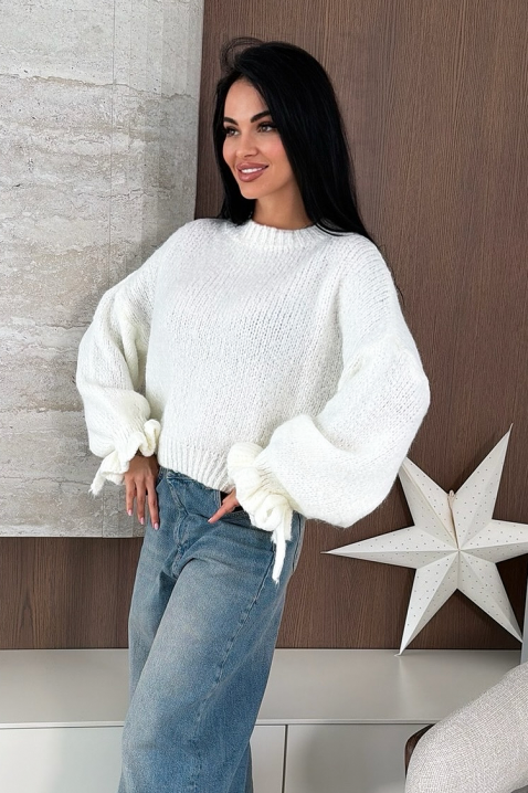 Džemper ZARELDA WHITE, Boja: bijela, IVET.HR - MODERNA ODJEĆA