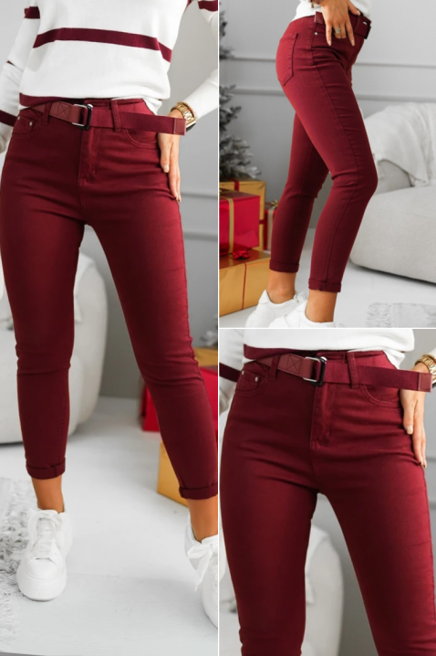 Traperice BORVILDA, Boja: bordo, IVET.HR - MODERNA ODJEĆA