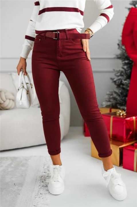 Traperice BORVILDA, Boja: bordo, IVET.HR - MODERNA ODJEĆA