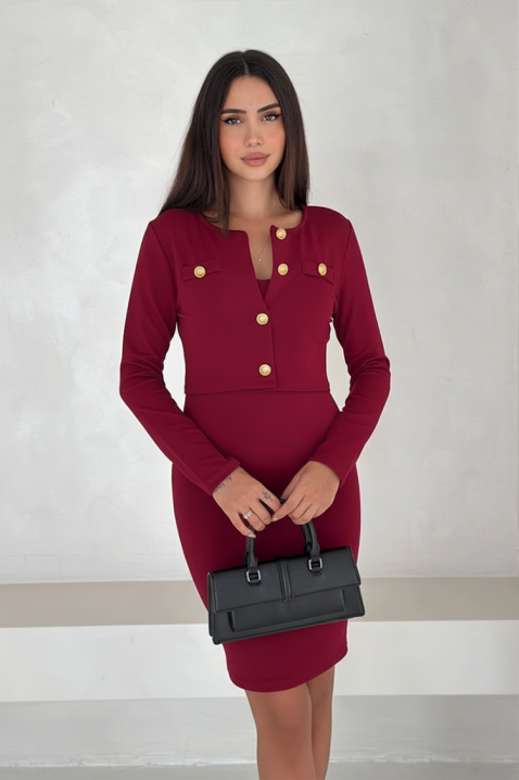Komplet FLORDENA, Boja: bordo, IVET.HR - MODERNA ODJEĆA