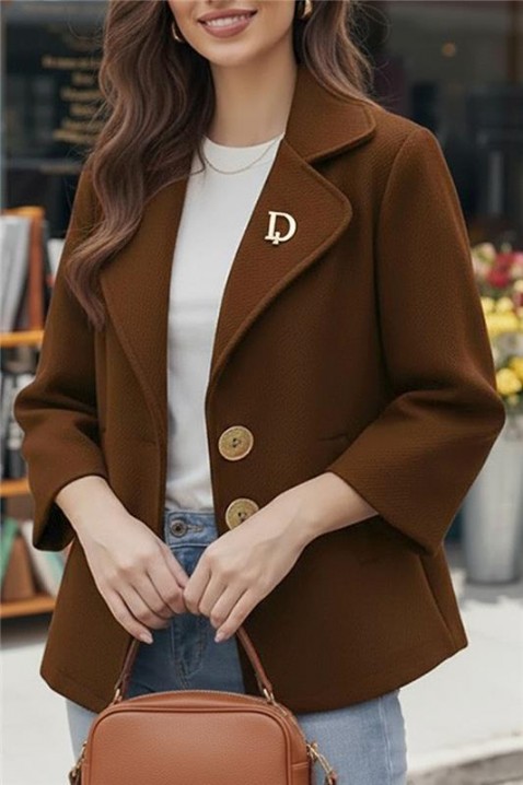 Kaput ZOLTINDA BROWN, Boja: smeđa, IVET.HR - MODERNA ODJEĆA