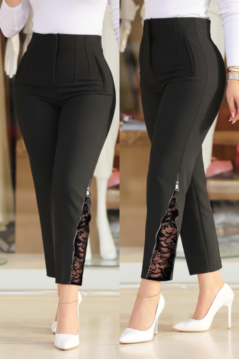 Hlače TEVORGA, Boja: crna, IVET.HR - MODERNA ODJEĆA