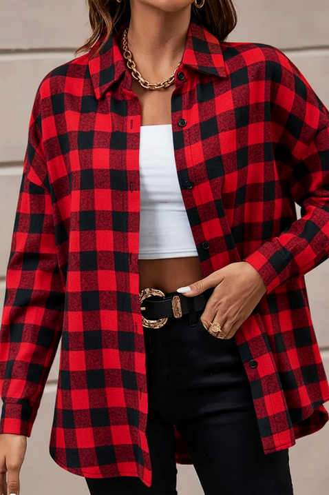 Ženska košulja ABRONDA RED, Boja: crvena, IVET.HR - MODERNA ODJEĆA