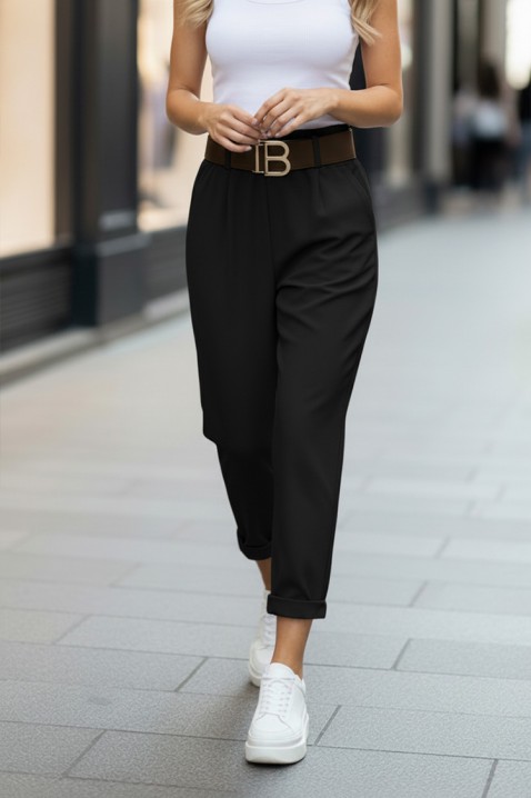 Hlače LOVRENZA BLACK, Boja: crna, IVET.HR - MODERNA ODJEĆA