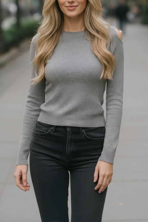 Džemper ABELMODA GREY, Boja: siva, IVET.HR - MODERNA ODJEĆA