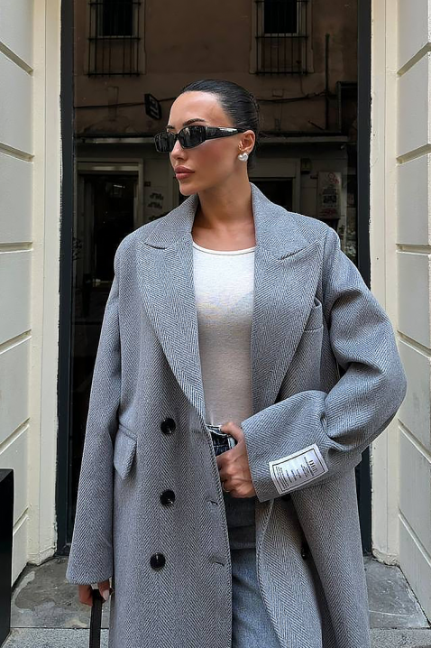 Kaput VURDELZA GREY, Boja: siva, IVET.HR - MODERNA ODJEĆA