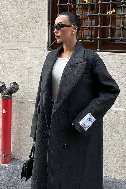 Kaput VURDELZA BLACK, Boja: crna, IVET.HR - MODERNA ODJEĆA