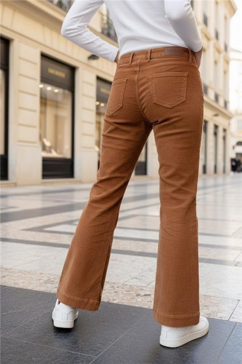 Hlače BERVOLZA, Boja: svjetlosmeđa, IVET.HR - MODERNA ODJEĆA