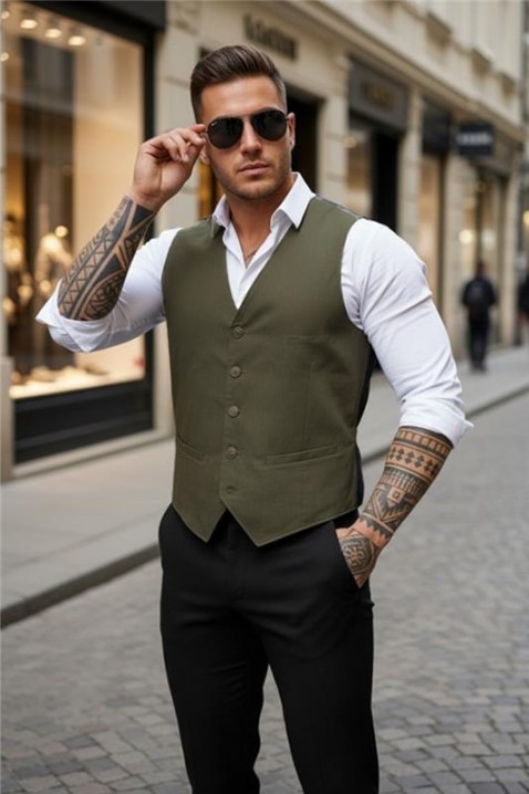 Muški prsluk BROZON KHAKI, Boja: kaki, IVET.HR - MODERNA ODJEĆA