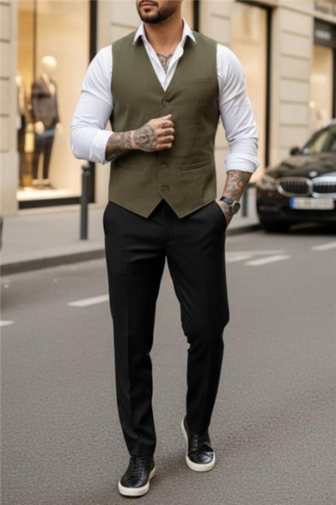 Muški prsluk BROZON KHAKI, Boja: kaki, IVET.HR - MODERNA ODJEĆA