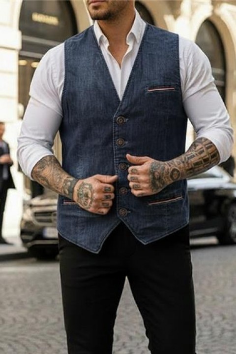 Muški prsluk RALZONO, Boja: tamnoplava, IVET.HR - MODERNA ODJEĆA