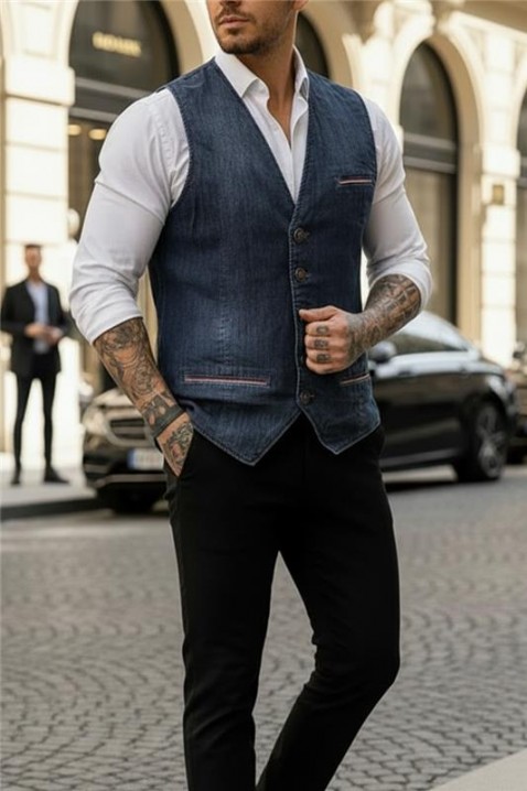 Muški prsluk RALZONO, Boja: tamnoplava, IVET.HR - MODERNA ODJEĆA