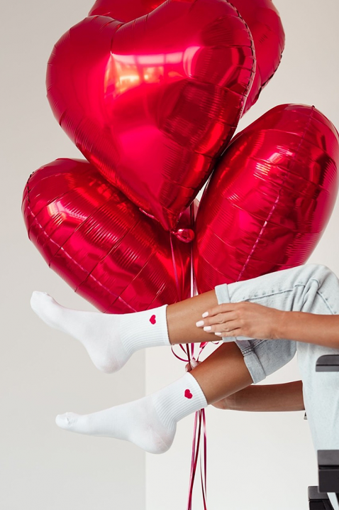 Čarape SOLGERMA WHITE, Boja: bijela, IVET.HR - MODERNA ODJEĆA