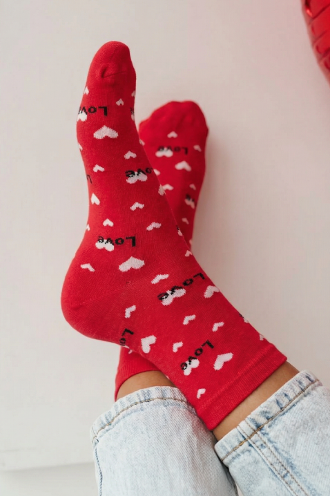 Čarape FIOMELZA RED, Boja: crvena, IVET.HR - MODERNA ODJEĆA