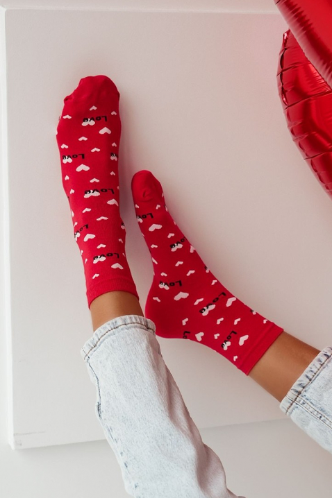 Čarape FIOMELZA RED, Boja: crvena, IVET.HR - MODERNA ODJEĆA
