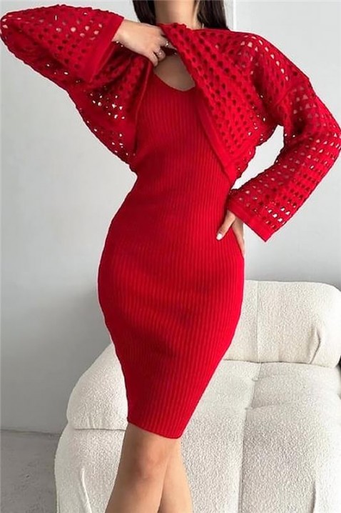 Komplet MUGLERA, Boja: crvena, IVET.HR - MODERNA ODJEĆA