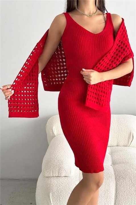 Komplet MUGLERA, Boja: crvena, IVET.HR - MODERNA ODJEĆA