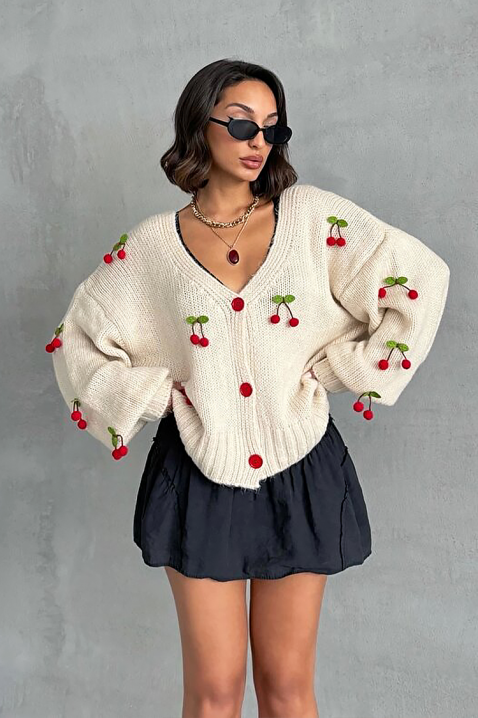 Kardigan CHERINZA, Boja: bijela, IVET.HR - MODERNA ODJEĆA