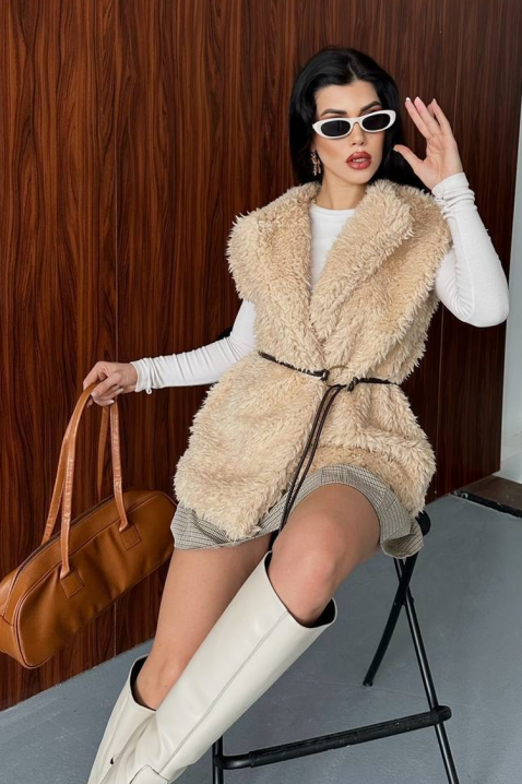 Prsluk TRENDYNA BEIGE, Boja: bež, IVET.HR - MODERNA ODJEĆA