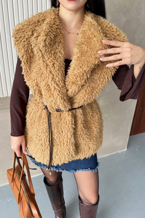 Prsluk TRENDYNA CAMEL, Boja: svjetlosmeđa, IVET.HR - MODERNA ODJEĆA