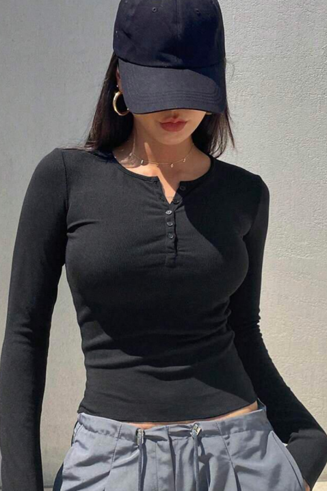 Ženska bluza ZAFROLDA BLACK, Boja: crna, IVET.HR - MODERNA ODJEĆA