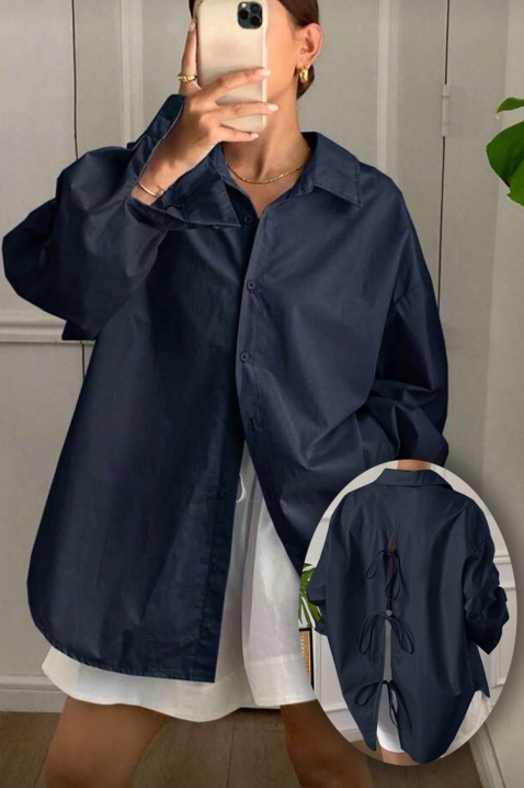 Ženska košulja PREVOLZA NAVY, Boja: tamnoplava, IVET.HR - MODERNA ODJEĆA