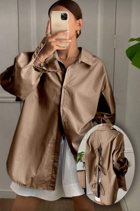 Ženska košulja PREVOLZA BROWN, Boja: smeđa, IVET.HR - MODERNA ODJEĆA