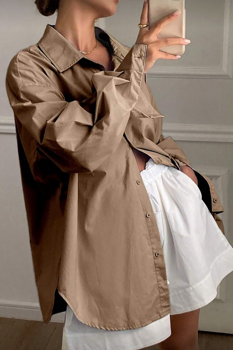 Ženska košulja PREVOLZA BROWN, Boja: smeđa, IVET.HR - MODERNA ODJEĆA