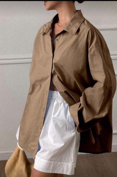 Ženska košulja PREVOLZA BROWN, Boja: smeđa, IVET.HR - MODERNA ODJEĆA