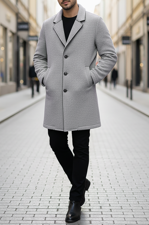 Muški kaput MELFER GREY, Boja: siva, IVET.HR - MODERNA ODJEĆA