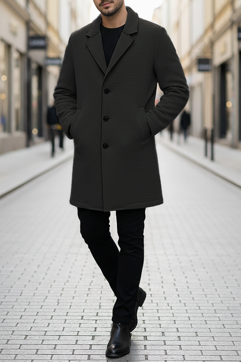 Muški kaput MELFER BLACK, Boja: crna, IVET.HR - MODERNA ODJEĆA