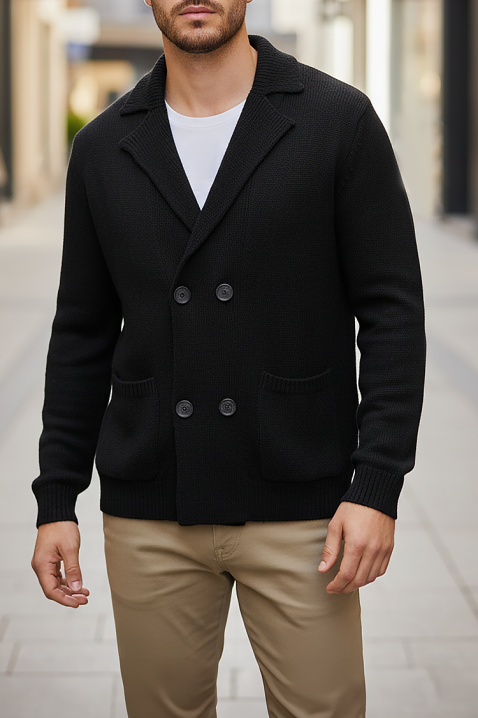 Muški kardigan ZOMERO BLACK, Boja: crna, IVET.HR - MODERNA ODJEĆA