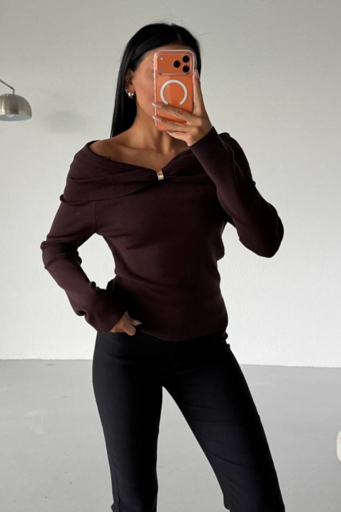 Ženska bluza GLABILDA BROWN, Boja: smeđa, IVET.HR - MODERNA ODJEĆA