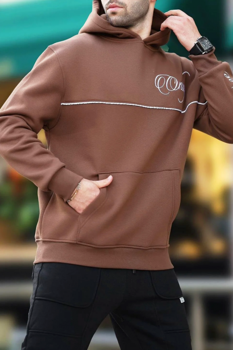 Muška dukserica BROGOTO BROWN, Boja: smeđa, IVET.HR - MODERNA ODJEĆA