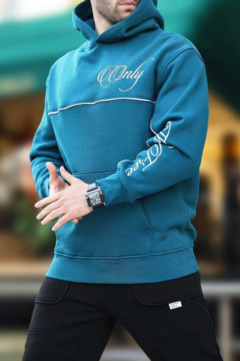 Muška dukserica BROGOTO PETROL, Boja: petrolej, IVET.HR - MODERNA ODJEĆA