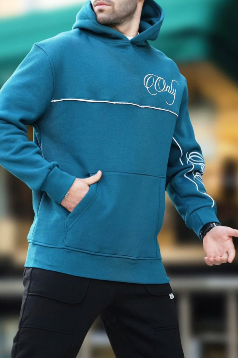 Muška dukserica BROGOTO PETROL, Boja: petrolej, IVET.HR - MODERNA ODJEĆA