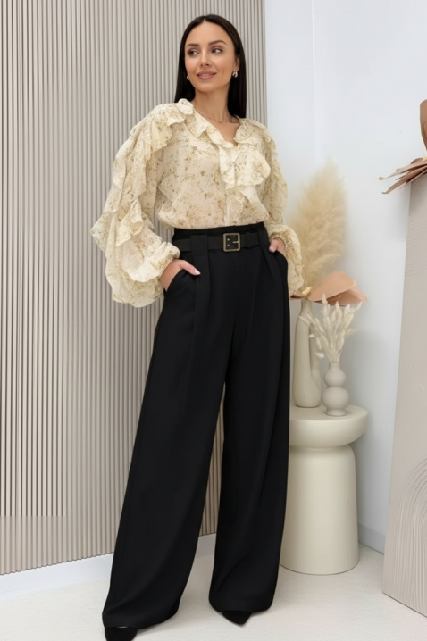 Hlače RELFODA BLACK, Boja: crna, IVET.HR - MODERNA ODJEĆA