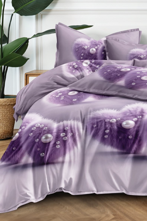 Komplet posteljina MELFISY 200x220 cm pamuk - 3 dijela, Boja: ljubičasta, IVET.HR - MODERNA ODJEĆA