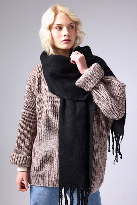 Šal KAPRINZA BLACK, Boja: crna, IVET.HR - MODERNA ODJEĆA