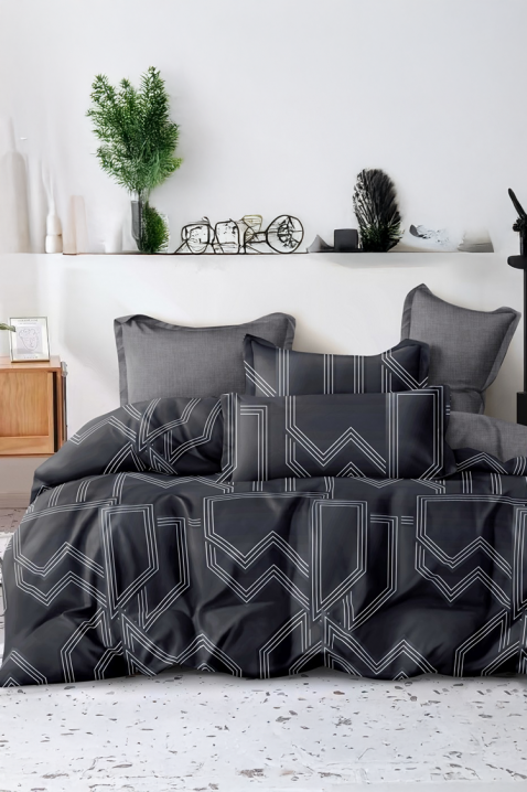 Komplet posteljina SARMODY 200x220 pamuk - 4 dijela, Boja: crna, IVET.HR - MODERNA ODJEĆA